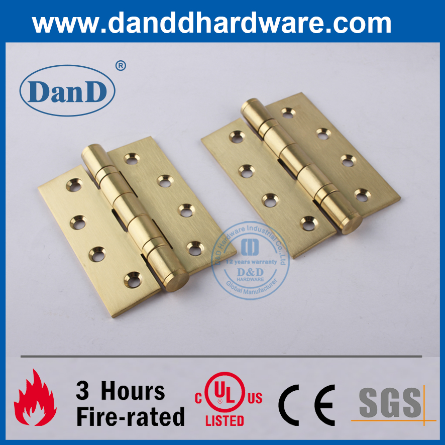 Edelstahl 304 Goldene volle Mutise-Feuertür-Scharnier-dds001-4x3x3