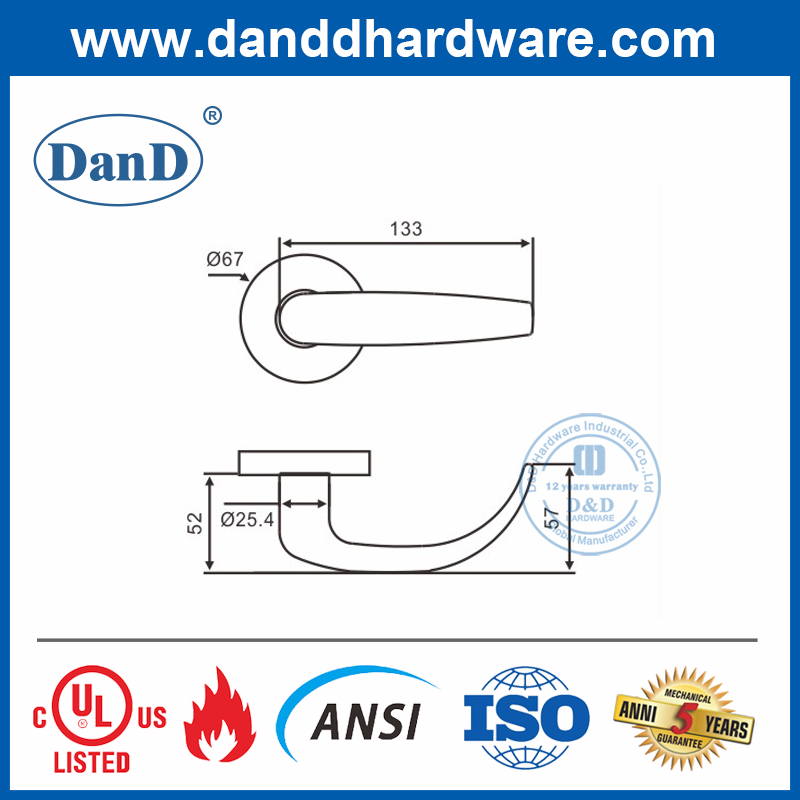 Edelstahl 316 Sicherheit Heavy Duty Hebelgriff-DDAH004