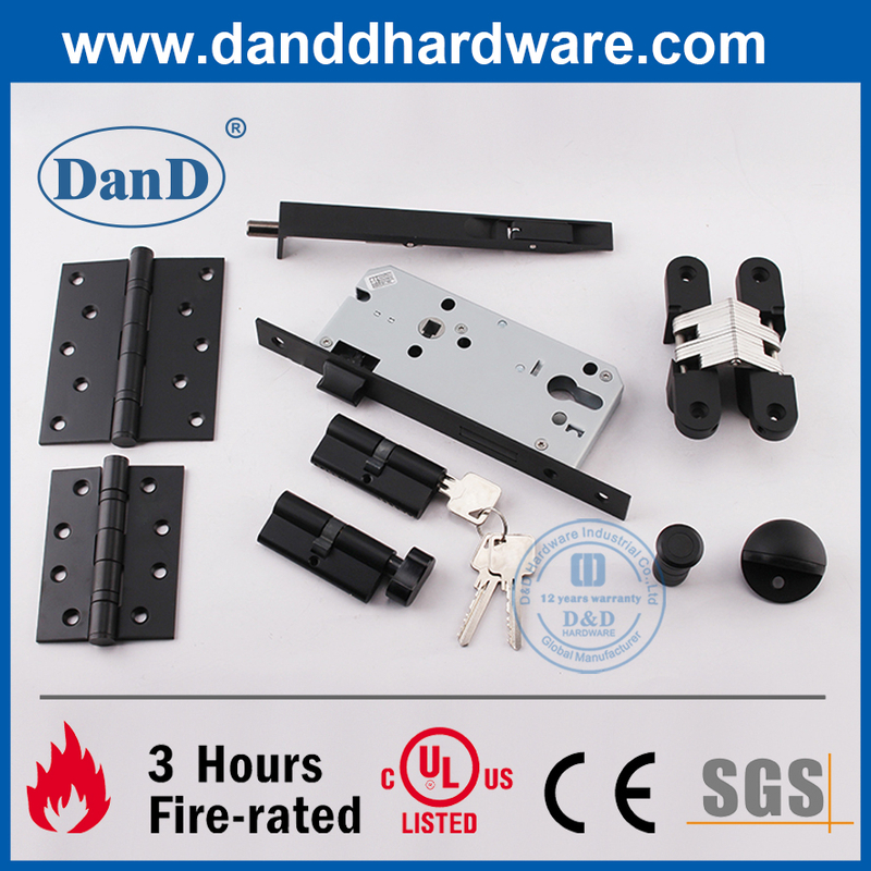 CE UL Grade 304 Matt Black Commercial Pressure Hardware-Anschluss -DDDH002