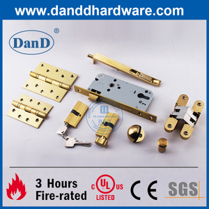 UL CE-Zertifikat Feuer bewertet Satin-Messing-Gebäude-Hardware für hölzerne Tür-DDDH003