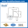 Edelstahl-Hemisphäre Türstopper für hölzerne Tür-DDDS001