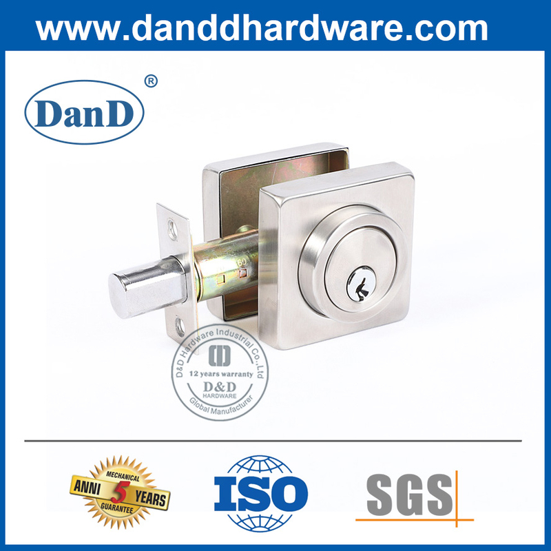 Quadrat-Typ Zinklegierung Doppelzylinder Deadbolt-Lock-DDLK021