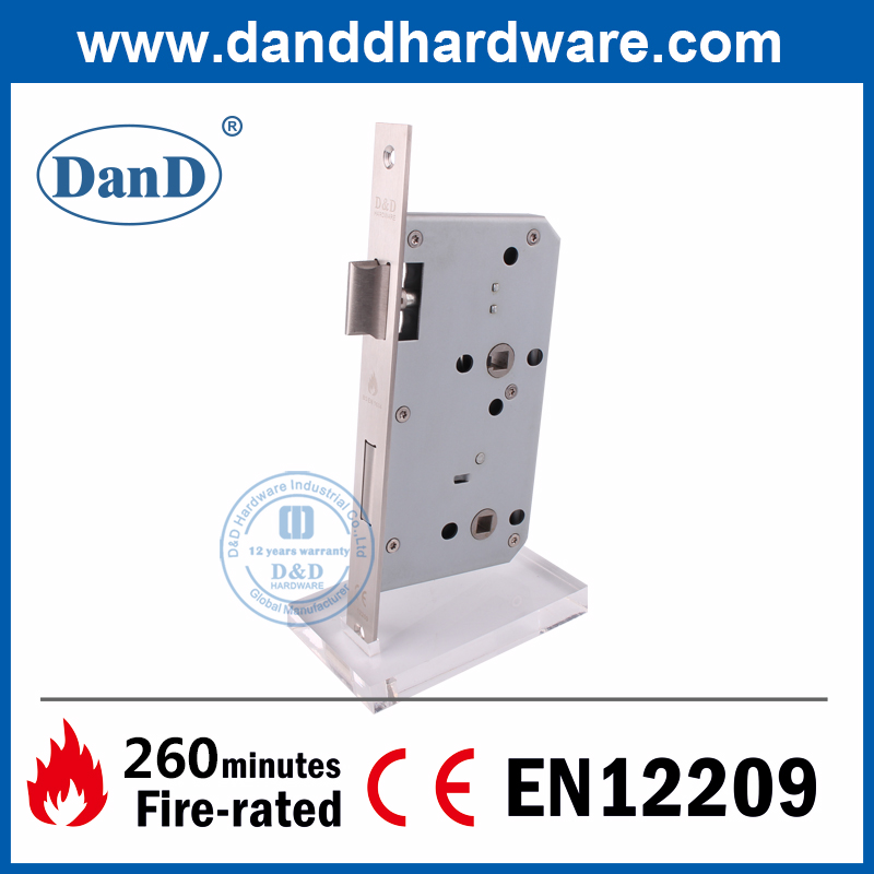 CE EN12209 Edelstahl-Feuer Badezimmer-Türschmuck-Lock-DDML012-6078
