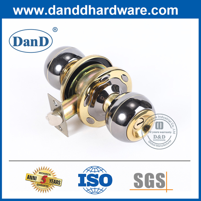 Zinklegierung poliert Finish Double Lock Türknopf-DDKL061