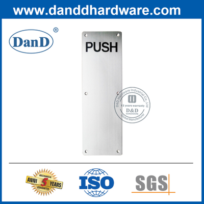 Hochwertige Edelstahlschildplatte für Push-DDSP005